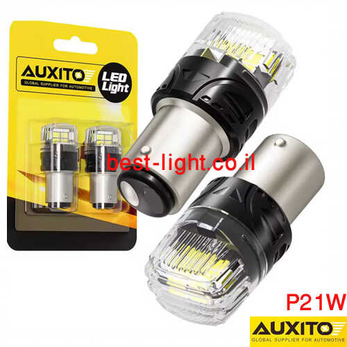 זוג נורות לד לרכב AUXITO P21W 6000K
