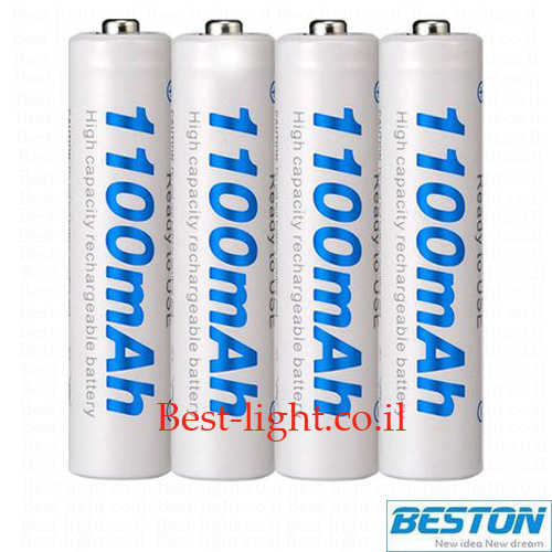 רביעיית סוללות נטענות BESTON AAA 1100mA