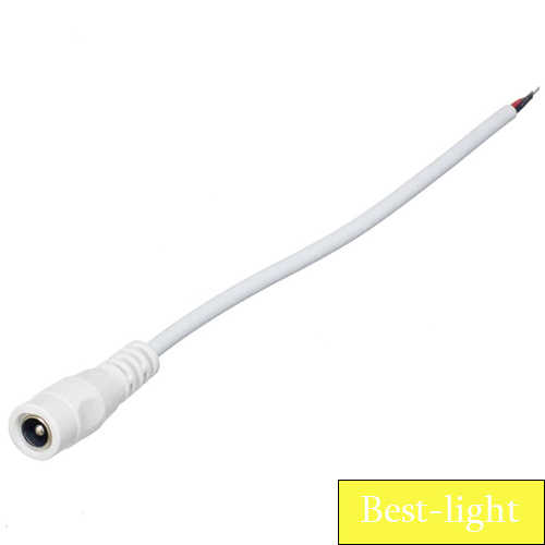 כבל DC 5.5x2.1mm נקבה להלחמה לבן