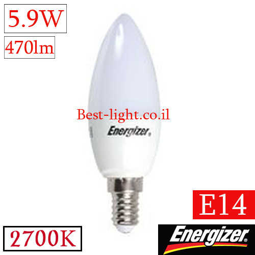 נורת לד נר Energizer E14 5.9W 2700k