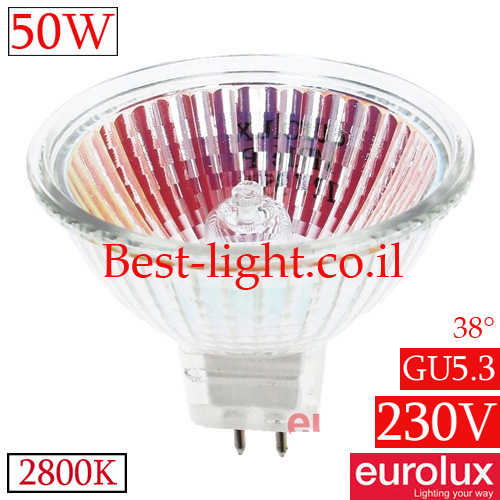 נורת דקרויקה הלוגן Eurolux GU5.3 50W 230V 38d