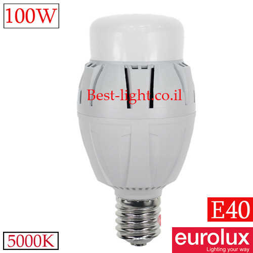 נורת לד בהספק גבוה Eurolux E40 100W 5000k
