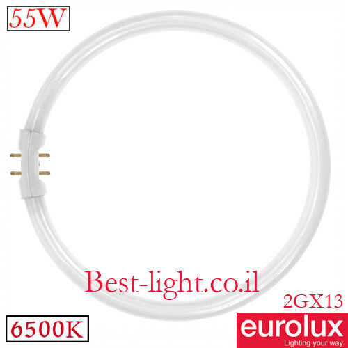נורת פלורסנט עגולה Eurolux T5 2GX13 55W 6500k