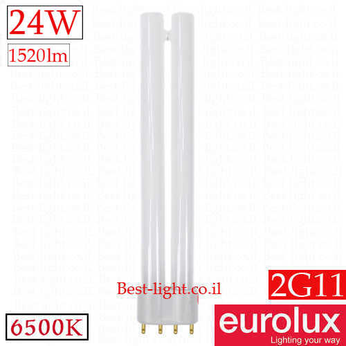 נורת פלורסנט Eurolux PLL 2G11 24W 6500k