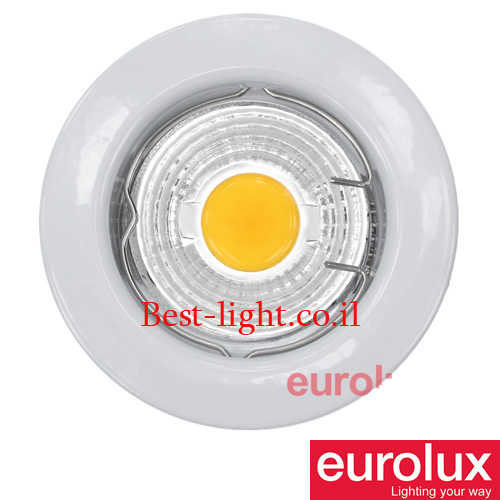 שקוע תקרה עגול ⦰79mm ישר לבן Eurolux דגם DL-2016W