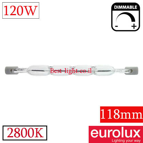 נורת הלוגן קוורץ Eurolux R7s 118mm 120W