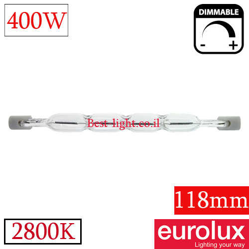 נורת הלוגן קוורץ Eurolux R7s 118mm 400W