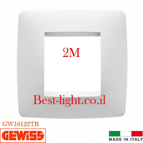 מסגרת לבנה 2 מודול GEWISS Chorus ONE דגם GW16122TB