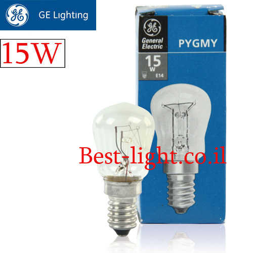 נורת פיגמי למקרר General Electric E14 15W