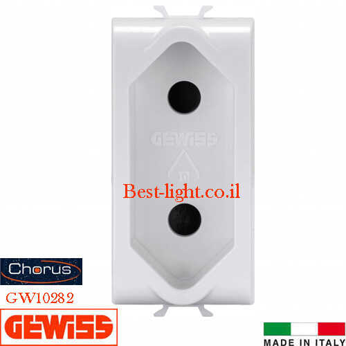 שקע אירופאי דו פיני Gewiss Chorus דגם GW10282