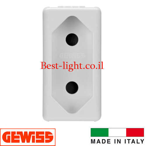 שקע אירופאי דו פיני Gewiss System דגם GW20320