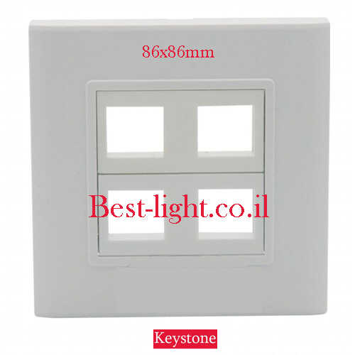 מסגרת לבנה 4 מודול 86mm תחת הטיח Keystone