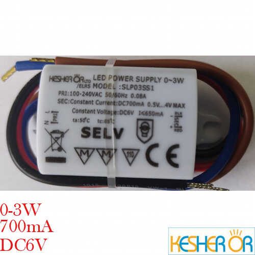 דרייבר לד 6V 700mA 0-3W קשר  אור