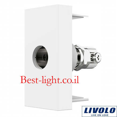 שקע טלוויזיה RCA לבן LIVOLO