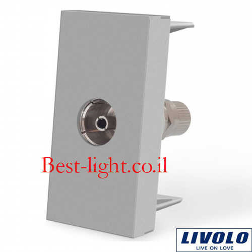 שקע טלוויזיה RCA אפור LIVOLO