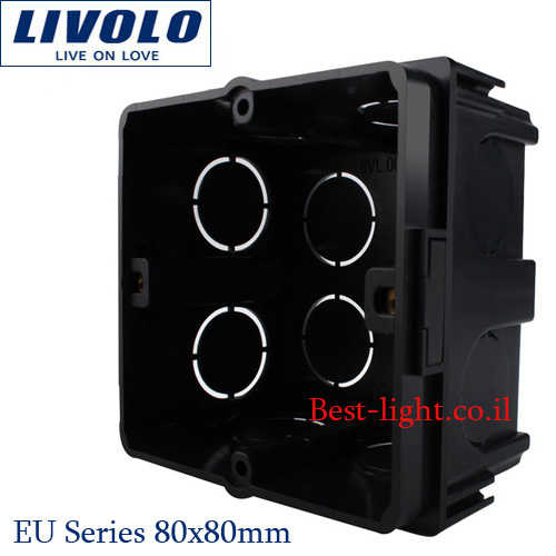 קופסת ביטון 80x80mm סדרת Livolo EU דגם NH04