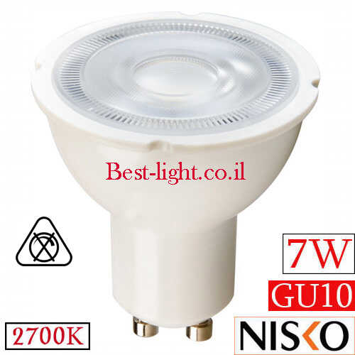 נורת דקרויקה לד  NISKO GU10 7W 2700k 36d