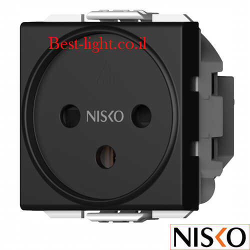 שקע כוח ישראלי 16A שחור NISKO Switch