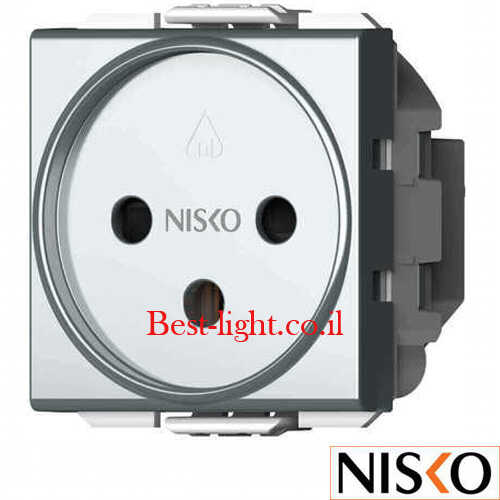 שקע כוח ישראלי 16A טיטניום NISKO Switch
