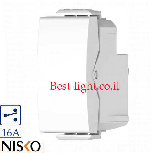 מפסק מחליף 1 מודול 16A לבן NISKO Switch