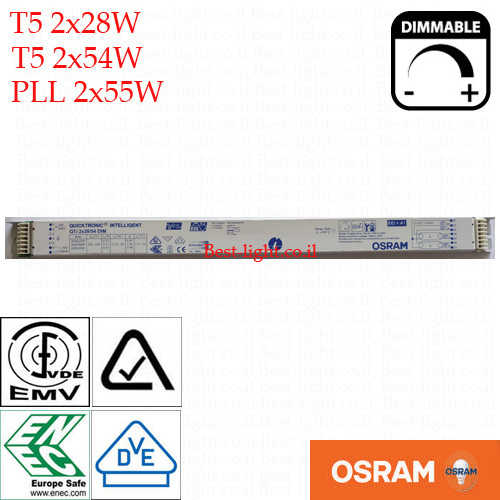 משנק אלקטרוני לדימור OSRAM T5 2x54W