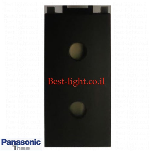 שקע כוח דו פיני 1 מודול 16A שחור Panasonic Thea
