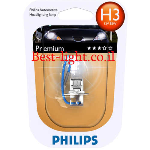נורה ראשית לרכב Philips H3 דגם Vision