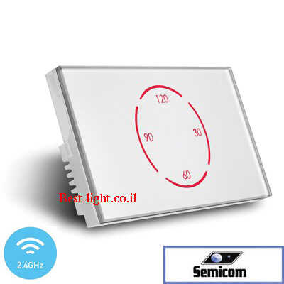 מפסק חכם לדוד זכוכית לבנה Semicom