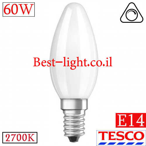 נורת נר ליבון חלבי TESCO E14 60W