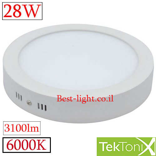 צמוד תקרה לד עגול TekTonix 28W 6000k ⦰300mm