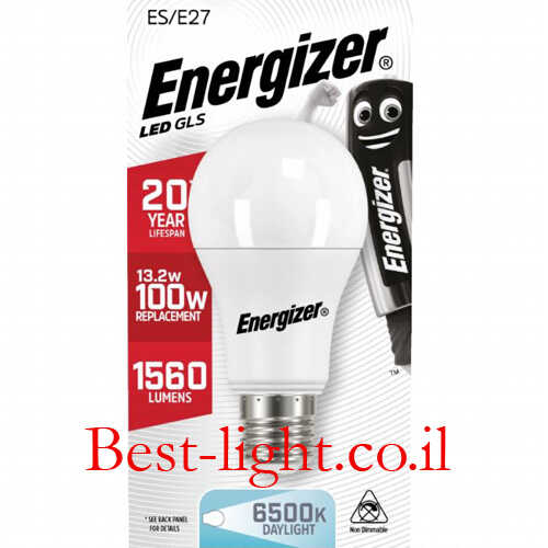 נורת לד Energizer A60 E27 13.2W 6.5K 1560lm