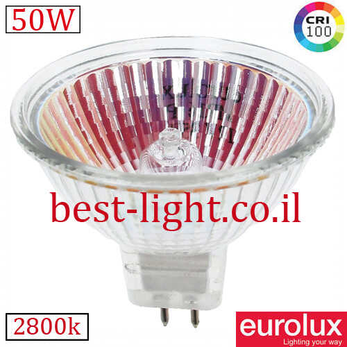 נורת דקרויקה הלוגן Eurolux 12V GU5.3 50W 2800k