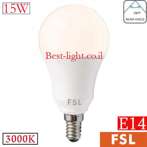 נורת לד FSL A60 E14 15W 3000k