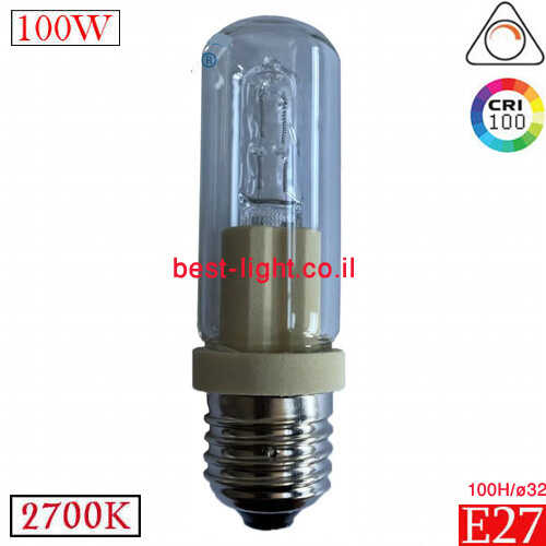 נורת הלוגן שקופה JDD E27 100W 2700k
