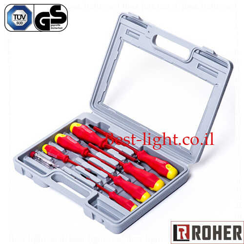 סט 8 מברגים מבודדים ROHER 1000V