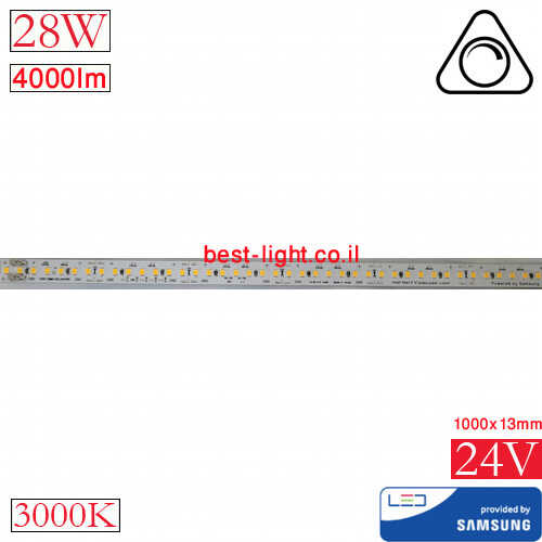 סרגל לד ניתן לחיתוך DC24V 28W 3000k 4000lm מחיר למטר SAMSUNG