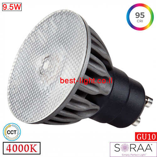 נורת דקרויקה לד SORAA GU10 9.5W 4K CCT 25d