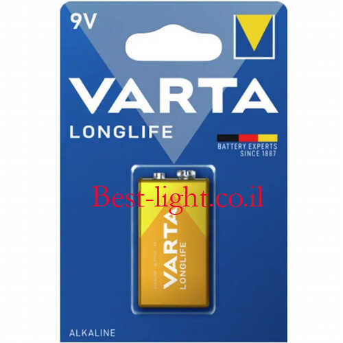 סוללת אלקלין VARTA LONGLIFE 9V