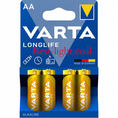 רביעיית סוללות אצבע VARTA LONGLIFE AA